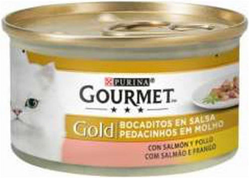 Gourmet Gold Bocconi Padella salmone/Pollo 24 x 85 g